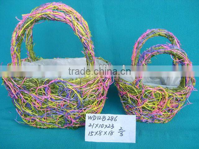 Handmade Decorative Garden Flowerpot with handle