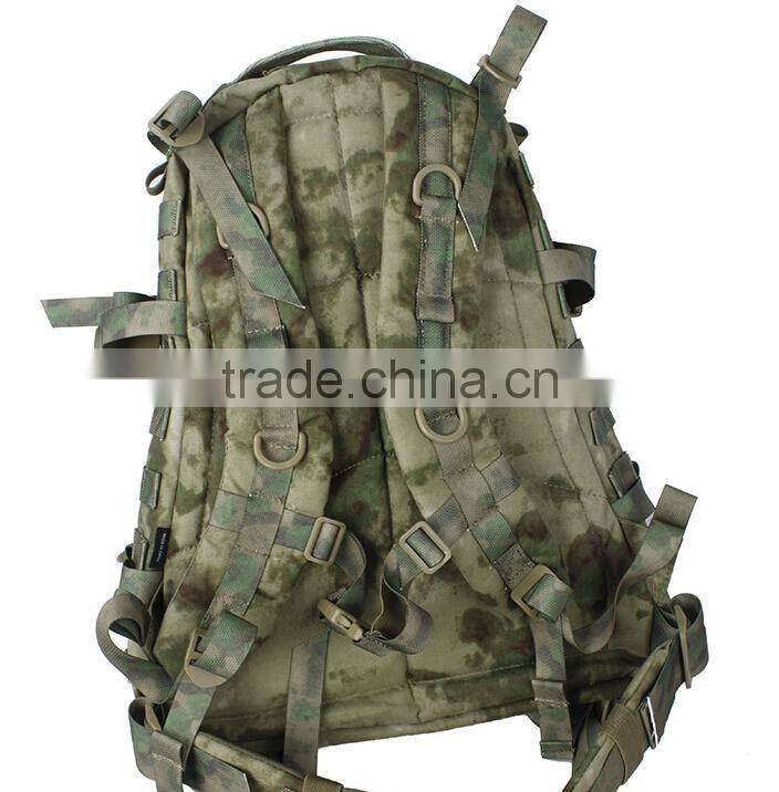 custom green camouflage military tactical molle style A3 day backpacks