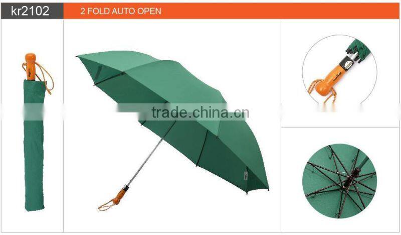 Promotional Custom Auto Open Promotinal Outdoor 2 Fold Golf Umbrella