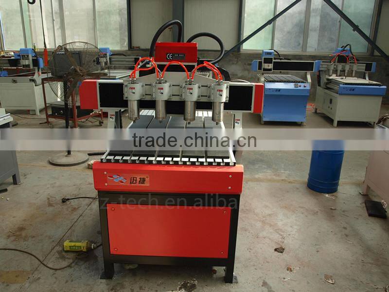 XJ6090 cnc router for wood aluminium metal carving with water tank