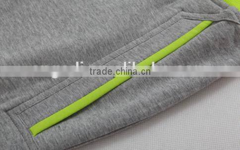 Custom cotton men's fashionable jogger pants with zipper and logo printed sport wear