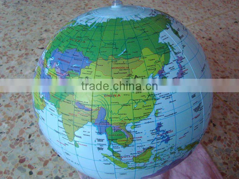 Deflated size 16 inches inflatable globe ball