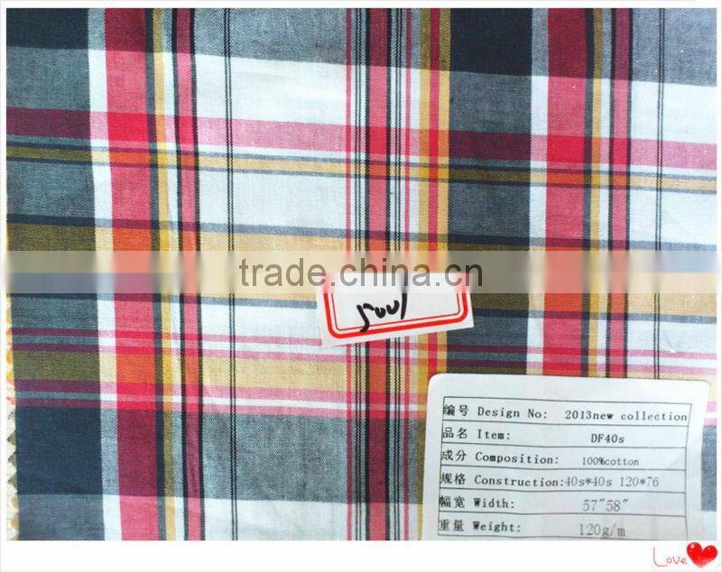 combed yarn dyed cotton shirt fabric suppliers