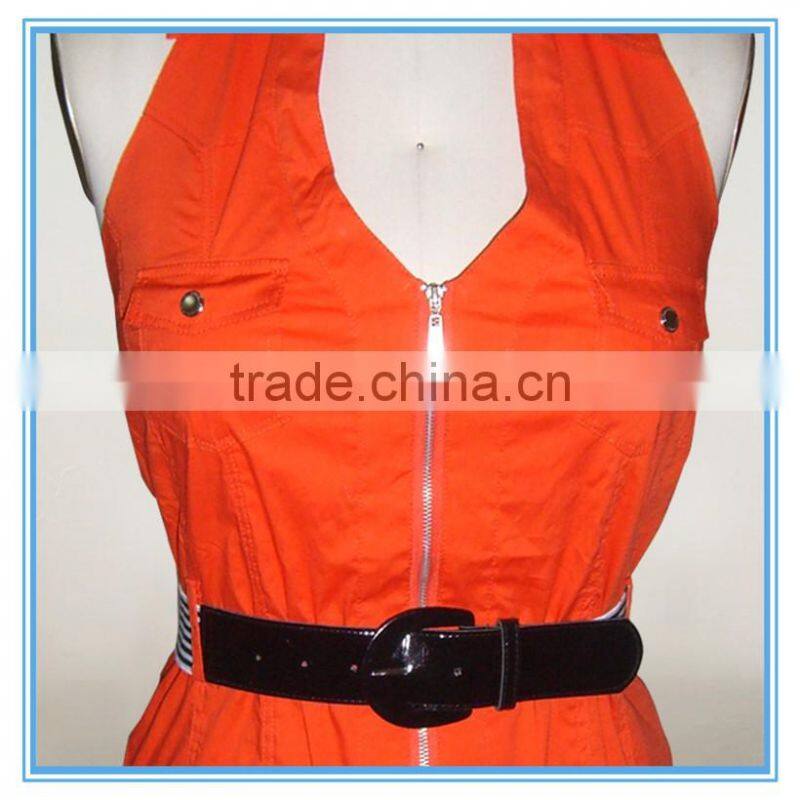 Ladies Casual Dress Fashion Summer V Neck Dress With Belt