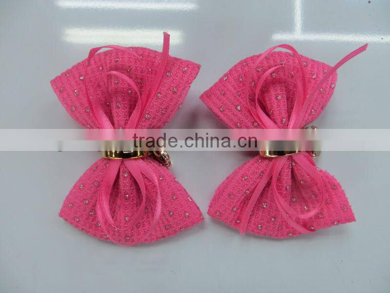 Baby girls dacron and cotton bow strip clip hair accessories multi-colors optional