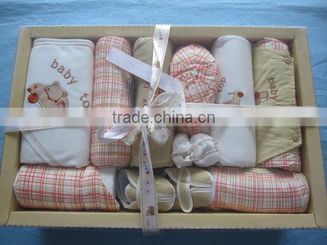 Summer 10Pcs Set 100% Ployester Unisex Baby Clothing Gift Set TQ1-177