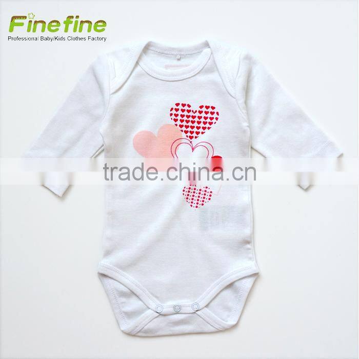 Fashion Style Long Sleeve Baby Clothes Printed Baby Romper