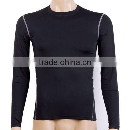 Men Sports Gym Wear Athletic Compression Thermal Base Layers Gear Under Tee Tops Sportwear Marathon T-Shirts
