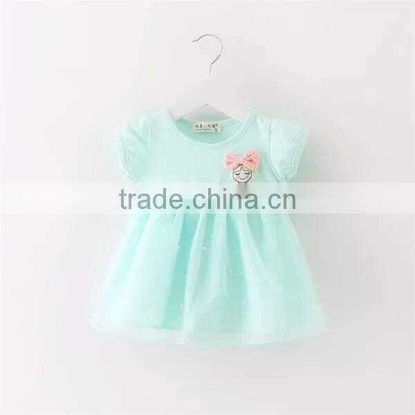 Cute puffy girl casual dress smile face girl fancy frocks