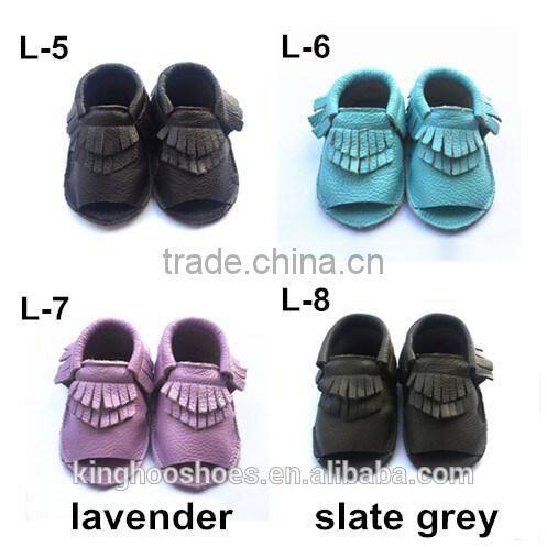 2016 summer handmade soft genuine cow leather baby shoes kids sandals moccasins