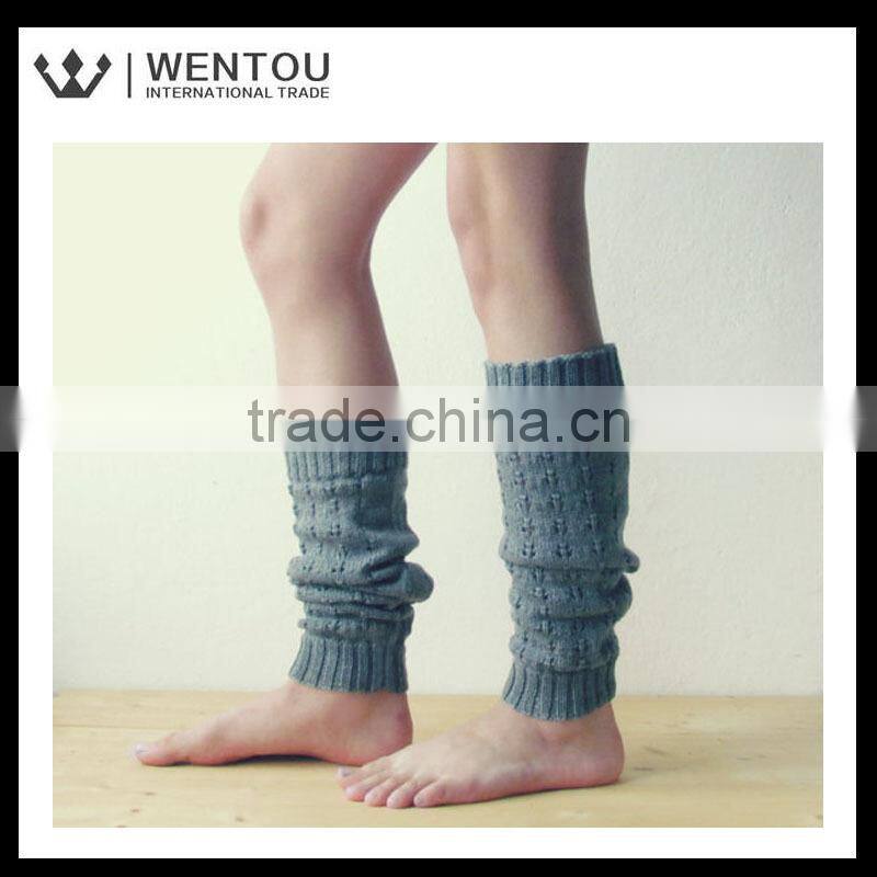 Fashionable Grey Knitted Lace Boot Socks