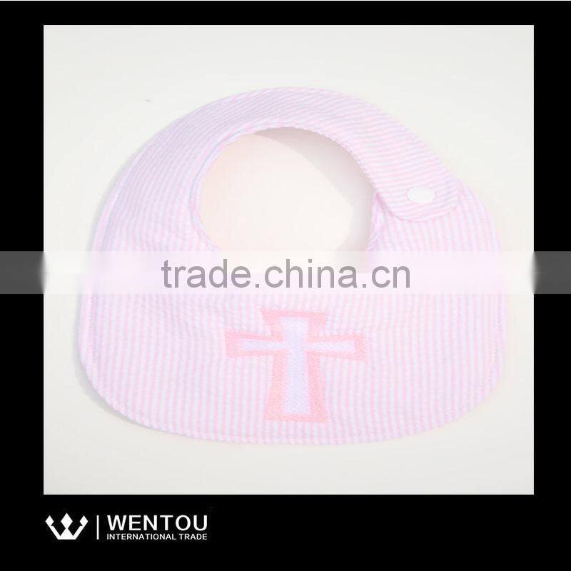 New Arrival Embroidered Seersucker Disposable Baby Bib