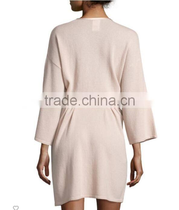 Short with silk women sweater robe pure cashmere directly sale