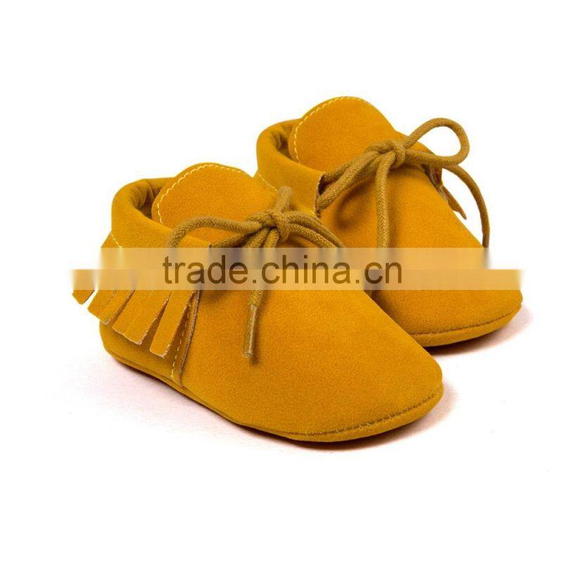Fringed baby moccains with strings, string baby moccains