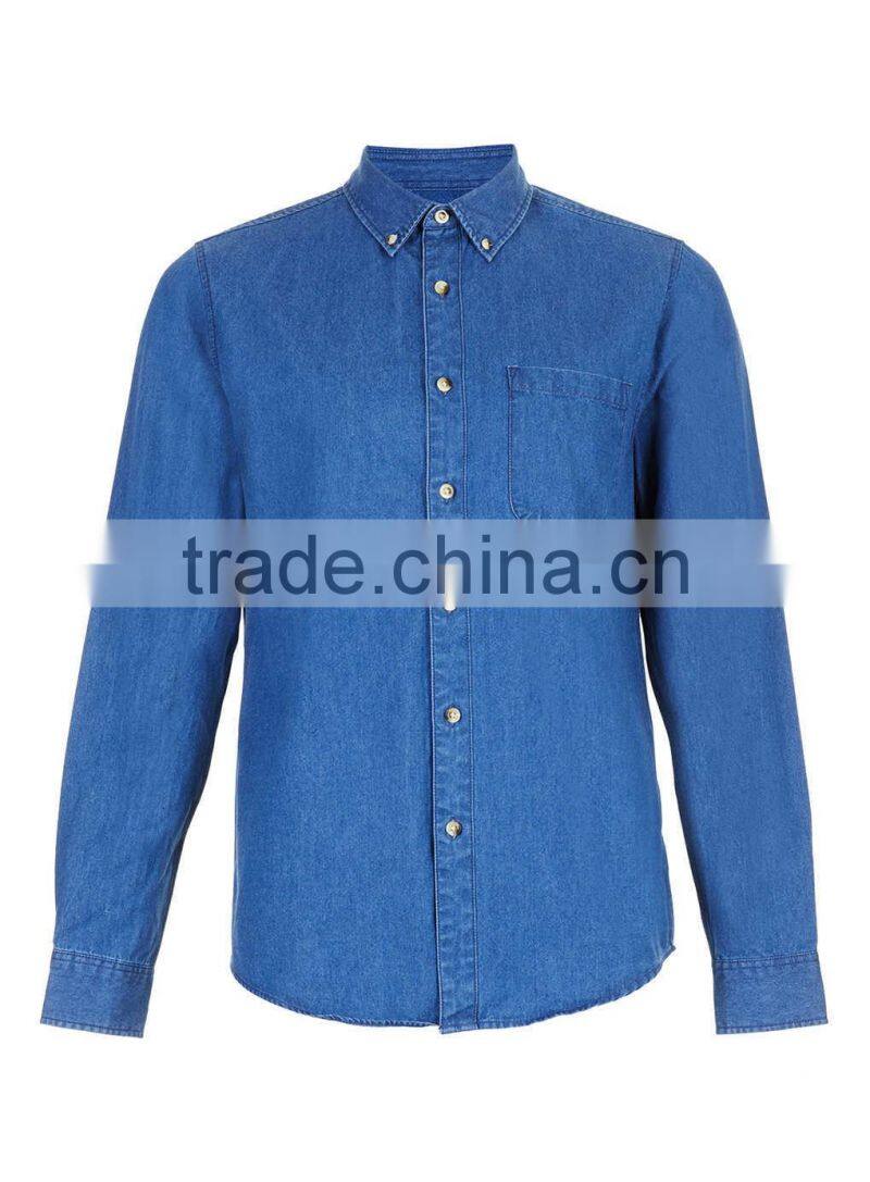 light blue denim shirt for men