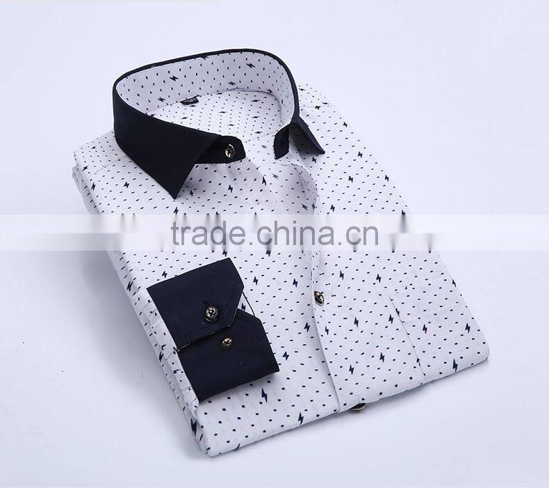 Latest round bottom print new design casual shirt for man