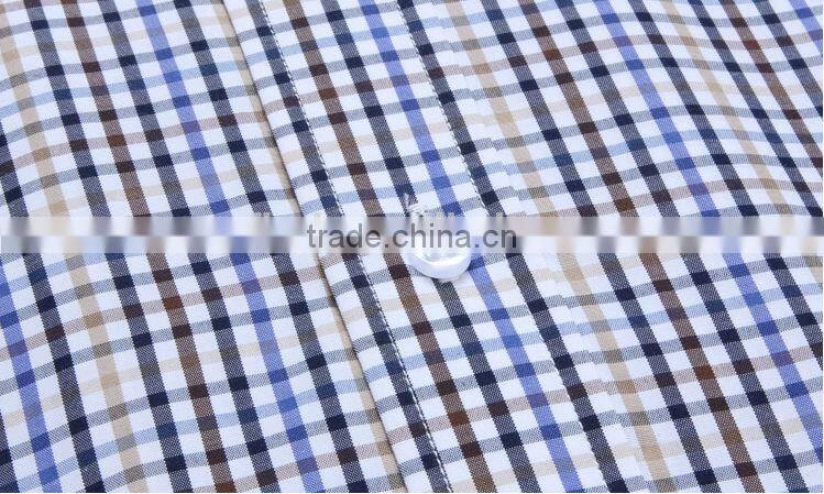 Wholesale customs cotton plaids long sleeve deep color men shirts with cheap price