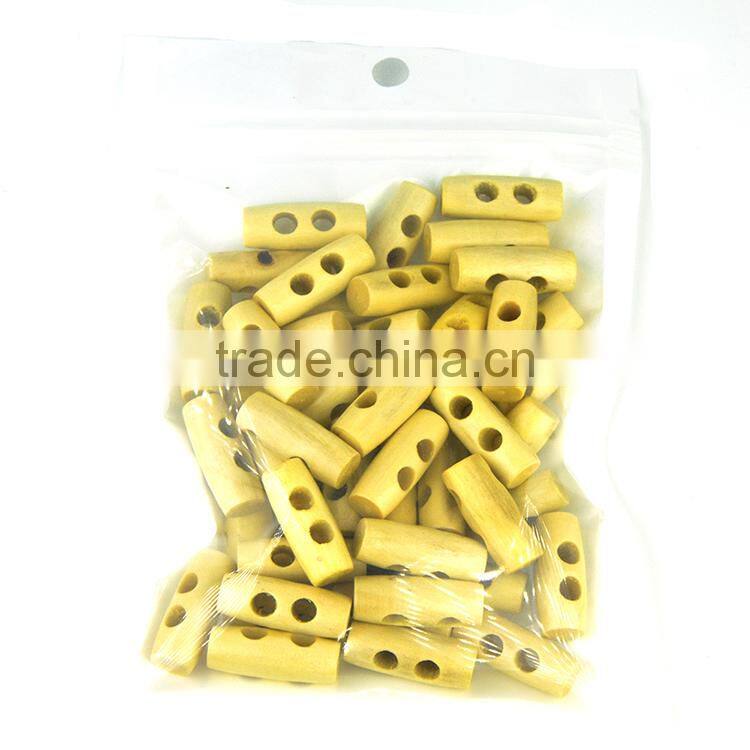 50Pcs/bag 25mm Custom Natural Wood Toggle Horn Buttons For Coat