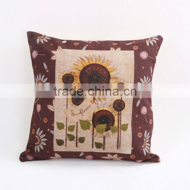 New Home Decorative Cushion Cover Throw Pillow Case Sunflower