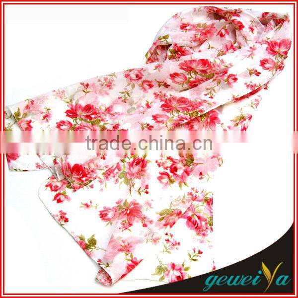 Fashion High Quality Custom Printing Chiffon Silk Organza Scarf