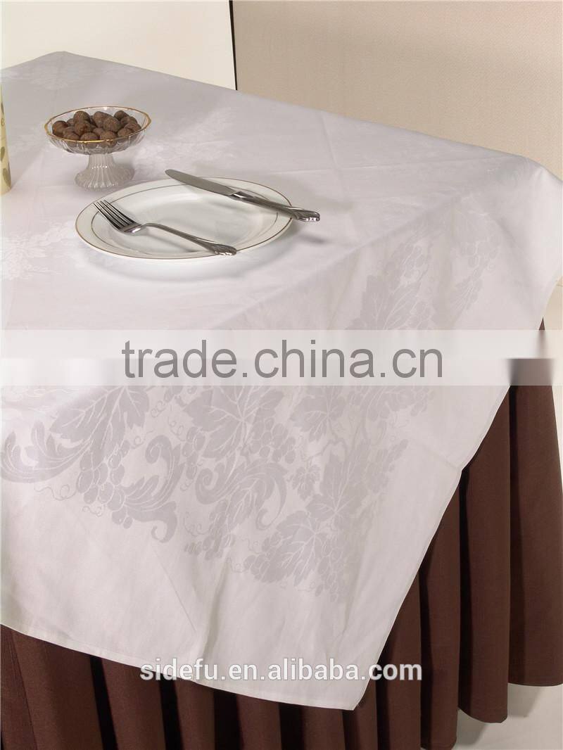 Hotel White Banquet Wedding Cotton Table Cloth