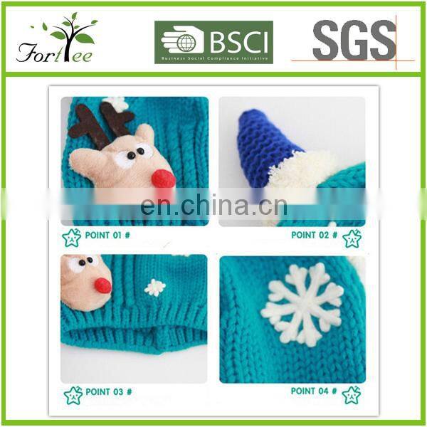 Alibaba fashional 100% acrylic knitted baby christmas hat