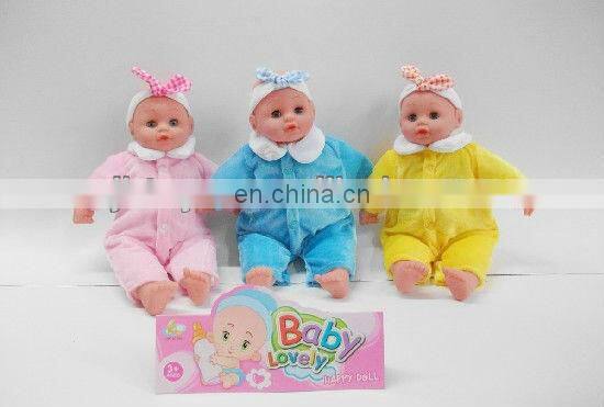 14" cheap baby dolls lovelly IC baby with costume