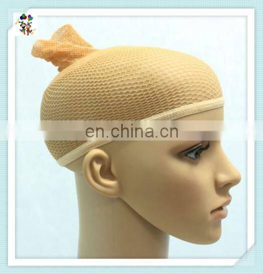 Beige Snood Elastic Nylon Net Stretch Mesh Wig Caps HPC-0107