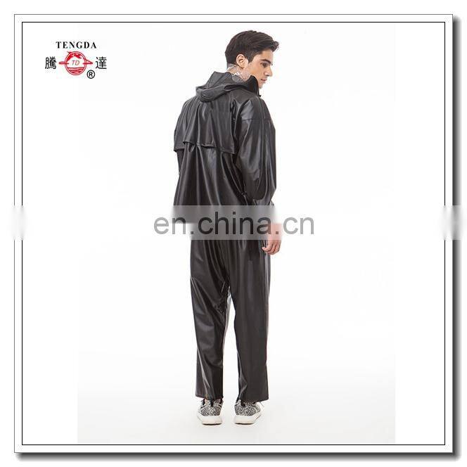 jas hujan motor europe original full rubber raincoat in black
