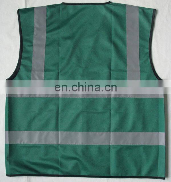 green reflective safety vest/cheap mens green vest/green reflective mesh vest