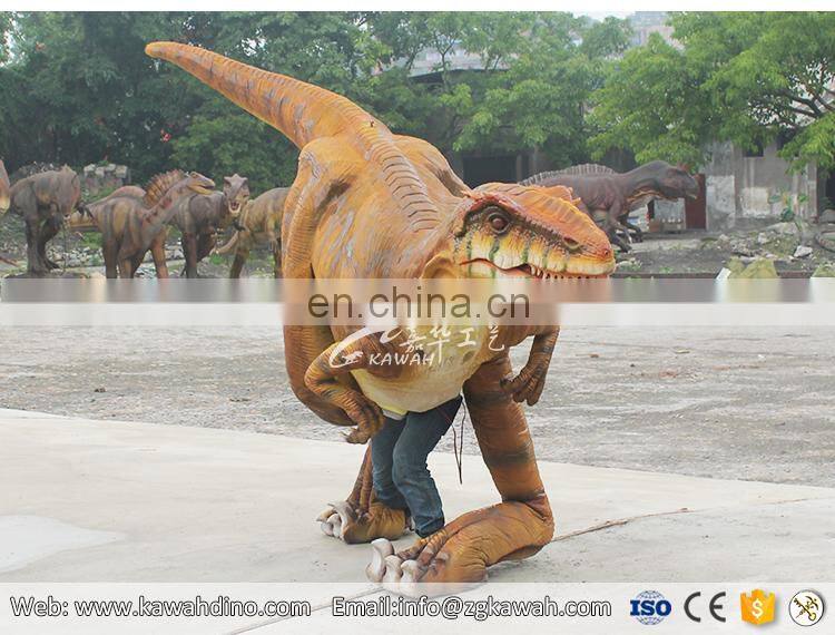 Lifelike Adult Walking Velociraptor Costume For corporate Events