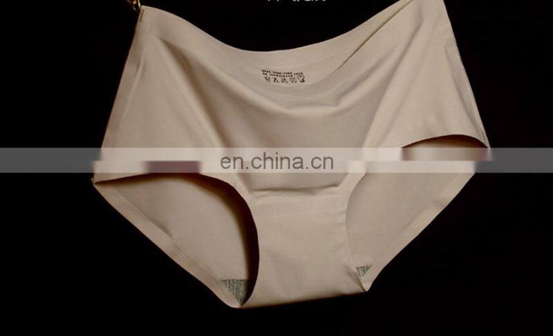 Breathable seamless ladies underwear silk panties for women