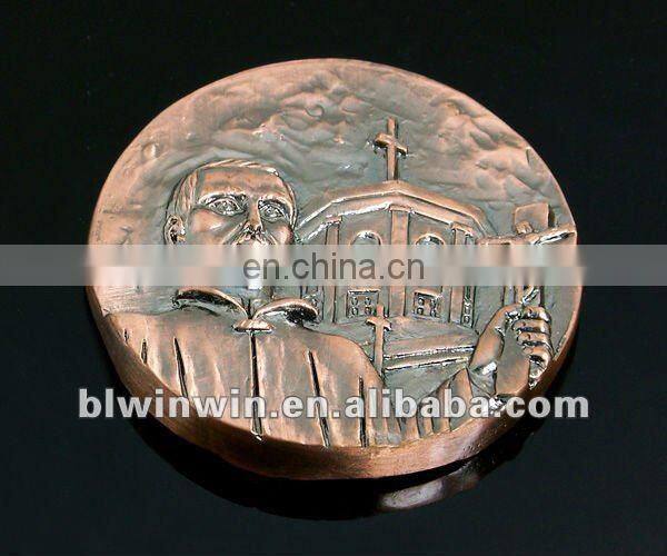 US military coins plated shiny gold with rope border