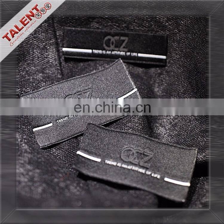 custom brand name logo garment main woven private label