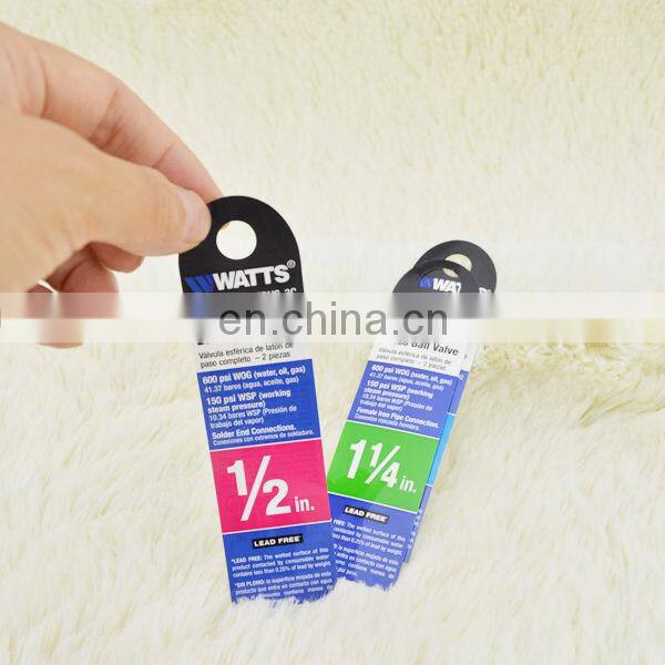 adhesive paper clothing tag