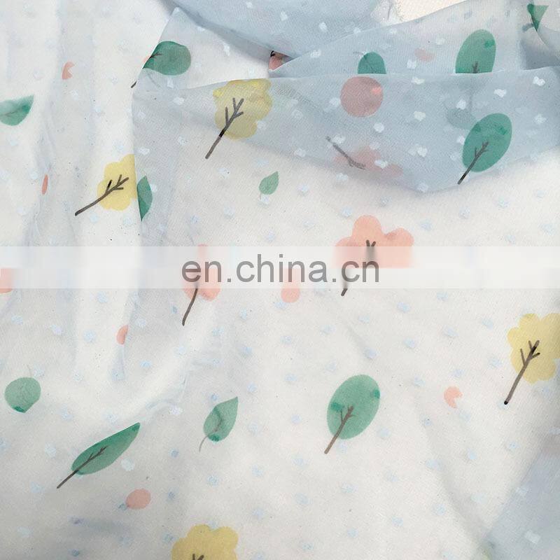 2020 new design chiffon printed fabric 75D for women's dress