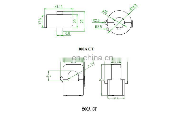 Acrel 300286.SZ single phase 3 wire power energy meter for solar system off grid with ANSI UL approval