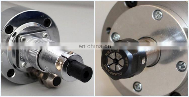 High quality 800W AC Spindle Motor Kits 0.8KW 4 Bearing Water Cooled Spindle + 1.5KW 220V Inverter + Pump+Pipe