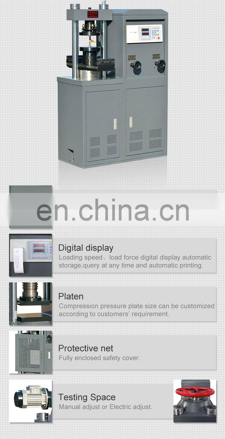 100kn 300kn Brick Test/Test Lab/Concrete cube compression testing machine
