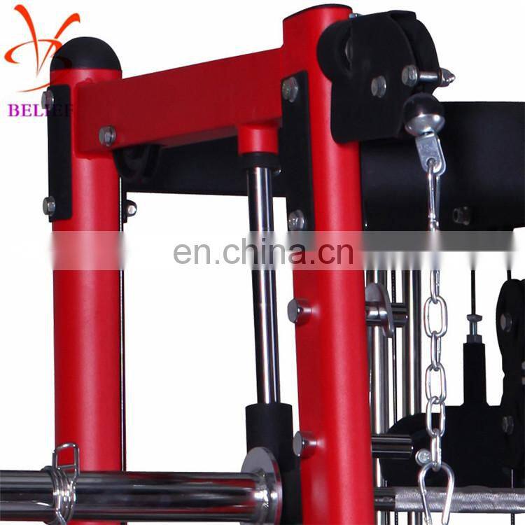 Three-dimensional multi-function Smith machine hammer strength vertical leg press machine