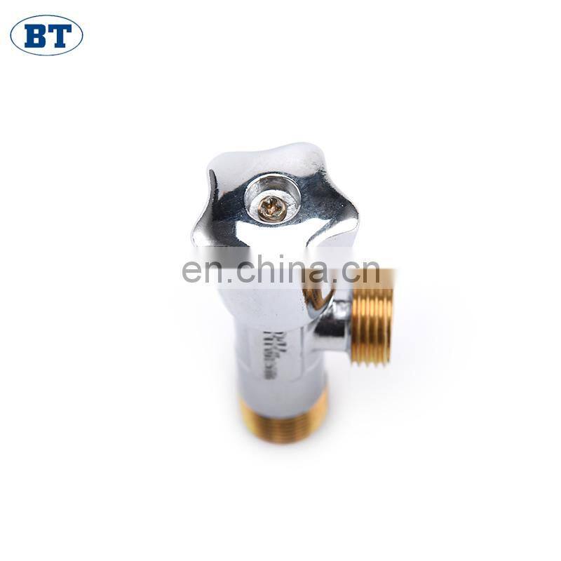 BT3015 Chinese wall mounted 1/2 inch copper water hydraulic toilet angle stop valve