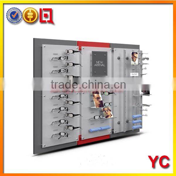 Classic wall mount optical eyewear display cabinet