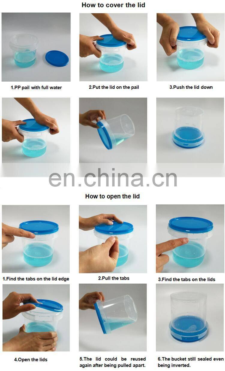 Food grade 1 gallon plastic bucket for ice cream sauce powder