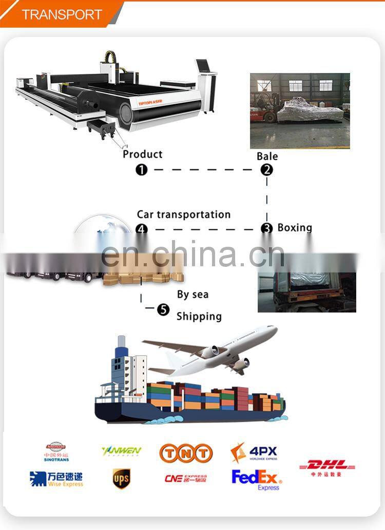 TIPTOPLASER good working effort Carbon steel/stainless steel plate fiber laser cutting machine with pipe cutter