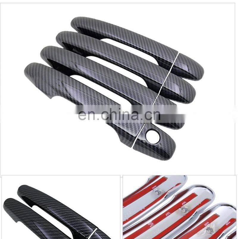Gloss Black Carbon Fiber Door Handle Cover Catch Accessories for Toyota Venza AV10 2009 2010 2011 2012 2013 2014 2015 2016 2017