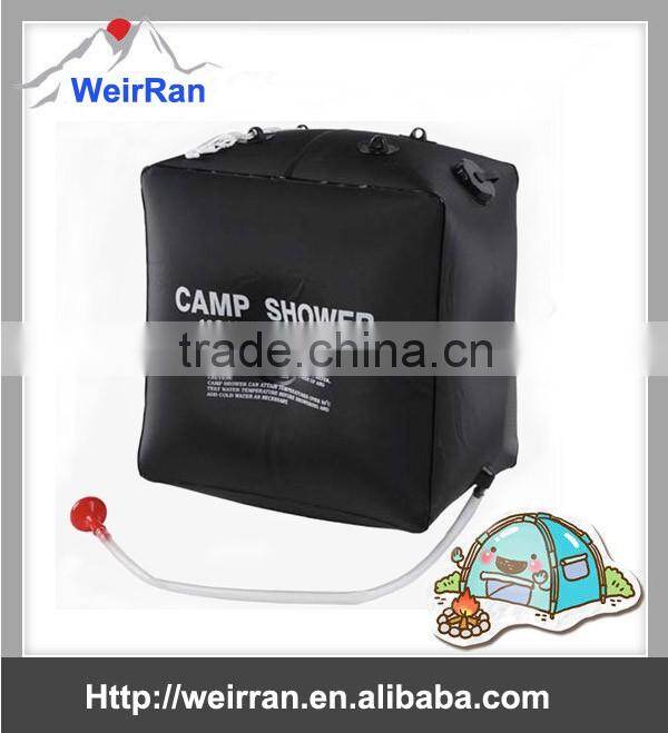 (74664) 40L black solar heating outdoor emergency neccessity portable camping shower bag