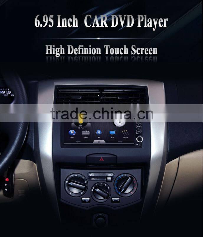 6.95"Digital Touch Screen Car Double Din GPS WINCE6.0Bluetooth Car kit Steering Wheel Control Car Radio DVD GPS USB/SD,AUX,1080P