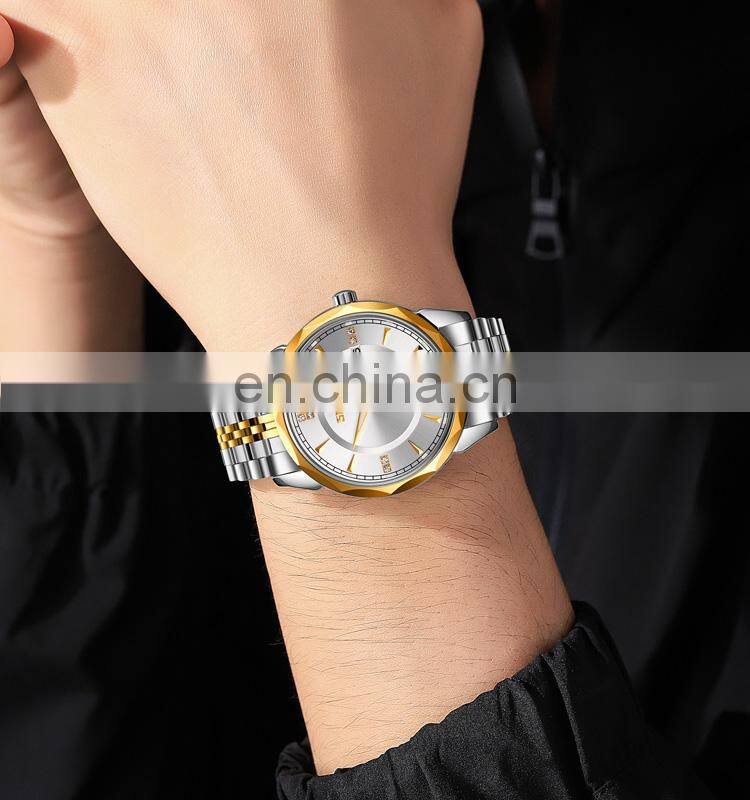 SKMEI 9268 New arrival Fashion Men watches High Quality Stainless Steel Wristwatch Mens Quartz watch