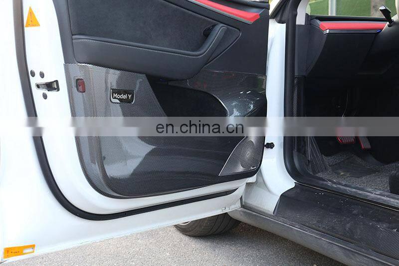 Runde for Tesla anti kick plate Model3 and modely door anti kick pad fully surround the ABS door guard plate