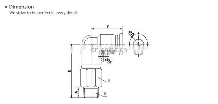 Manufacturer wholesale SNS SPLL Series Pneumatic Elbow Male Thread Quick Connect Pipe Fittings Tube Joints